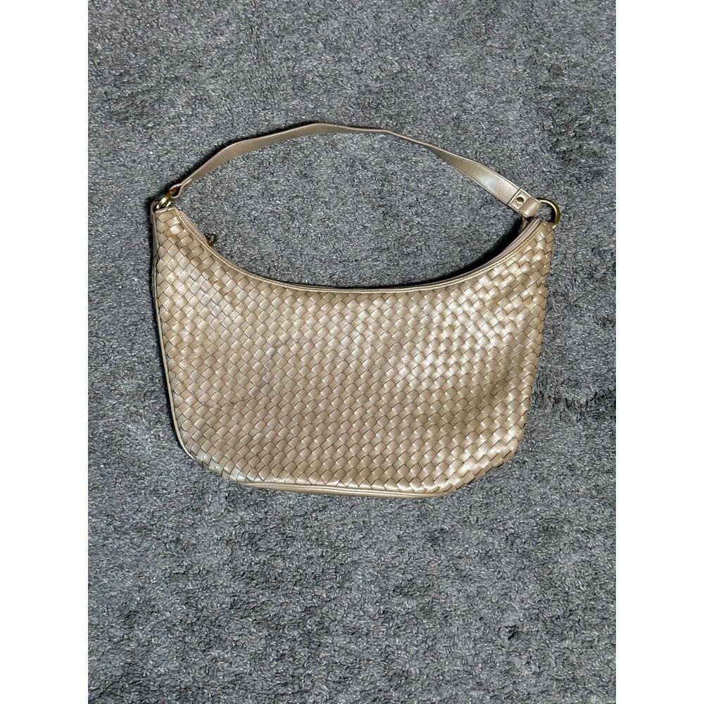 Relic Brand BOHO Leather Hobo Handbag Purse Woven Gold